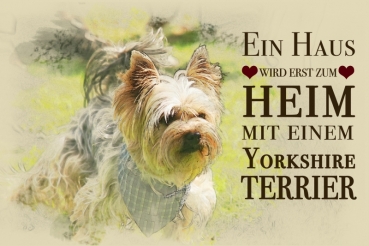 Metallschild Yorkshire Terrier